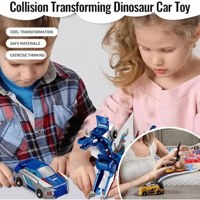 Collision Transforming Dinosaur Car